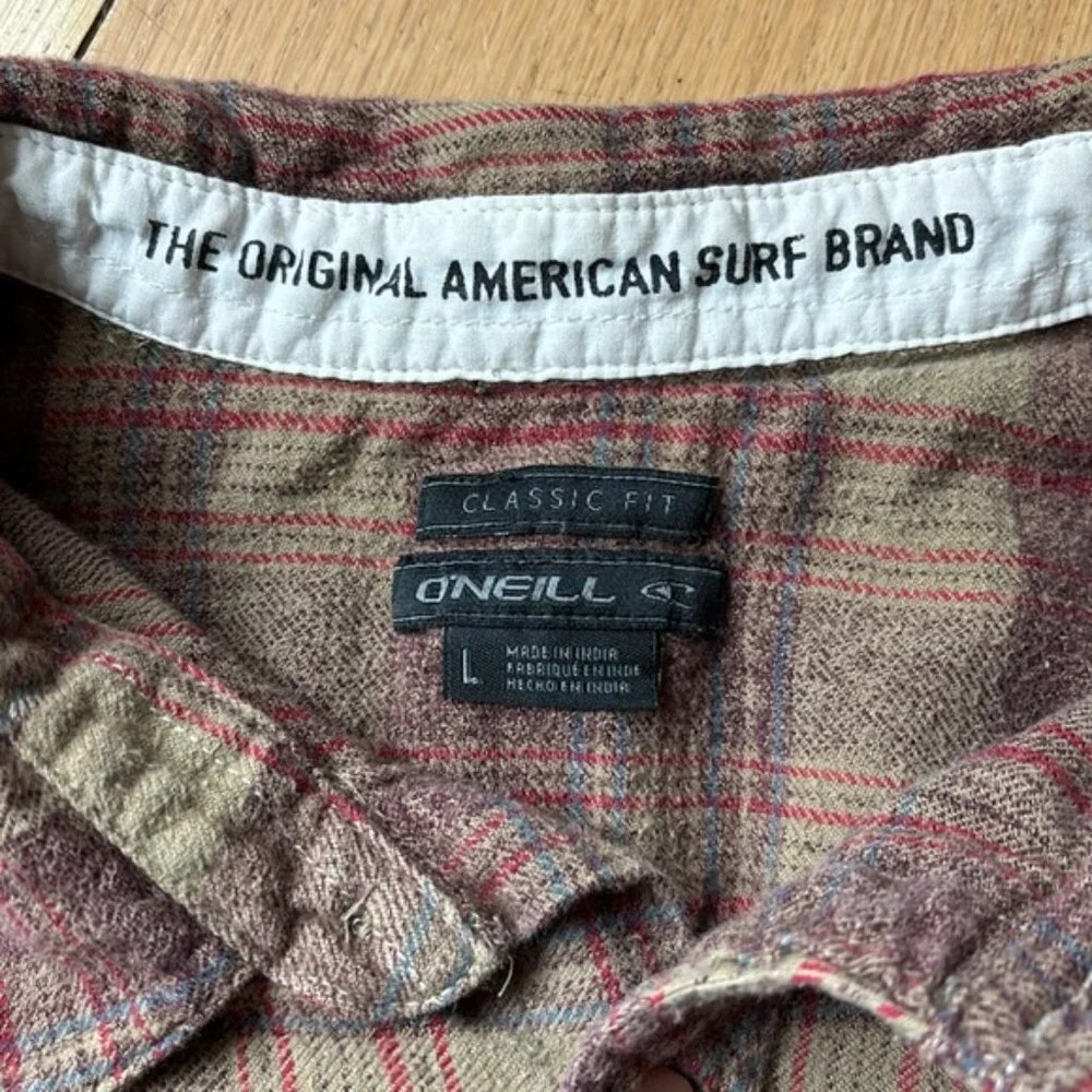 Oneill Plaid Flannel Shirt - Picture 3 of 3